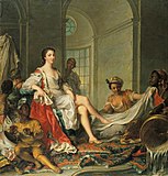 Jean-Marc Nattier – Mademoiselle de Clermont as a Sultana, 1733