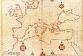 Piri Reis' map of Europe and the Mediterranean Sea from 1513