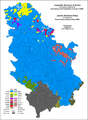 Linguistic structure of Serbia by settlements 2011.