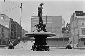 With snow on top, winter in the 1970s