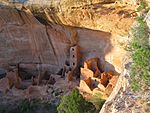 Overhead view of Square Tower House at Mesa Verde National Park