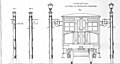 Entwurf einer Auffangvorrichtung für Bahnpostbriefe 1853