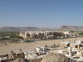 Shibam in Wadi Hadhramaut, with mountains in the background