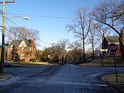 The intersection of 34th St. and Camden St. SE, in Hillcrest, in December 2017