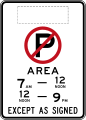 (R5-81) No Parking Area