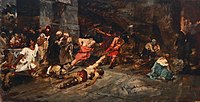A painting of dying gladiators