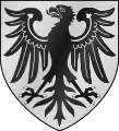 Reichsadler auf dem Wappen der Reichsabtei Echternach und der Stadt Echternach