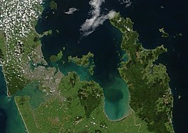 Satellite image of Hauraki Gulf / Tīkapa Moana