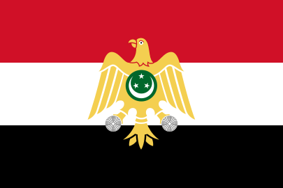 Flag of the Free Officers Movement (1949–1953) and co-official flag of the Republic of Egypt (1953–1958)
