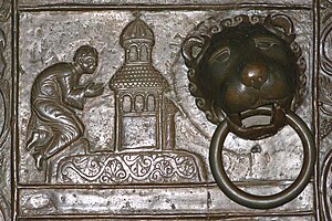 Detail of the bronze doors of the Gniezno Cathedral