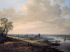 Panorama Landscape with a View of Arnhem (1646), oil on canvas, 98.5 x 135 cm., Museum Kunstpalast