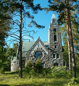 The church by Josef Stenbäck in Karuna