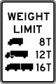R12-5 Weight limit with truck symbols