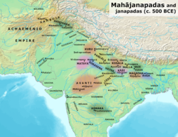 Malla, Vajji (the dependencies of Licchavi within the Vajjika League), and other Mahajanapadas in the Post Vedic period