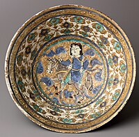 Mina'i Bowl with horserider, early 13th century, Iran.[191]