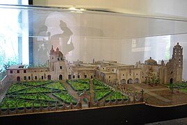 Model of the museum with Churches of San Francisco Javier and San Pedro Apostol