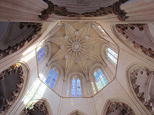 Late Gothic star vault of the Monastery of Batalha, Portugal (1386)