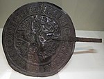 Brass fan (Abebe), one of the ritual objects associated with the Yoruba goddess, Osun