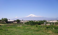 Nor Kyurin and Mt. Ararat, May 2009.