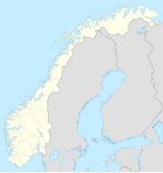 A map of Norway, showing locations relevant to Hull's service