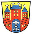 bis 1977 gebräuchliches Wappen der Hansestadt Warburg mit Lilie im Stadttor