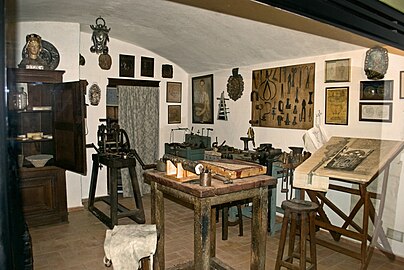 Goldsmith's workshop in Museum of Arts and Popular Customs of Seville