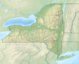 Location of Saratoga Lake in New York, USA.