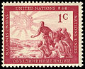 Image 3The first United Nations stamp issued in 1951. (from United Nations Postal Administration)