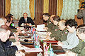 Sitzung des Verteidigungsministeriums mit Präsident W. Putin