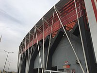 External facade of the stadium.