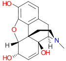 Chemical structure of 14-hydroxymorphine.