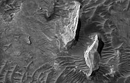 Close view of layers, >as seen by HiRISE under HiWish program