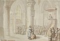 A Sermon in Exeter Cathedral by Thomas Rowlandson
