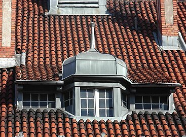 Detail of a dormer, with an onion dome and finial