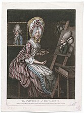 The Paintress of Macaroni's, believed to be a satire of Kauffmann. London: Printed for Carington Bowles, 13 April 1772.