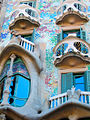 One of Gaudi's masterpieces, Casa Batllo in Barcelona, Spain