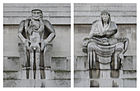 Jacob Epstein (1880-1959), Day and Night, carved for the London Underground's headquarters, 1928.