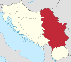 Serbia within Yugoslavia in 1990