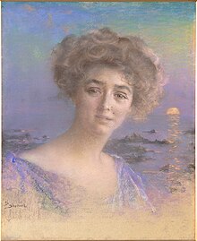Portrait of Renée Vivien by Lucien Lévy-Dhurmer, before 1909