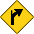 W1-10bR Intersection in curve (right)