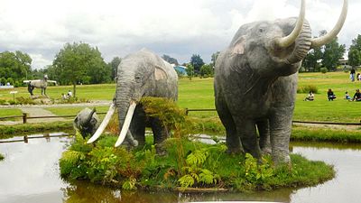 Reconstructed gomphotheres, Osorno, Chile