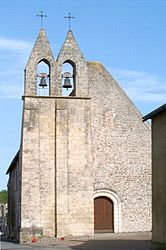 The bell tower of the church in Mazières-de-Touraine