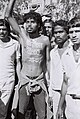 Image 24Noor Hossain, a pro-democracy demonstrator, "স্বৈরাচার নীপাত যাক//" The words, in bright white paint written on the bare chest on 10 November 1987 protest for democracy in Dhaka, photographed by Dinu Alam just before he was shot dead by President Ershad's security forces (from History of Bangladesh)