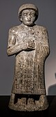 Statue of Gudea O; circa 2100 BC; steatite; height: 0.63 m; Ny Carlsberg Glyptotek (Copenhagen, Denmark)