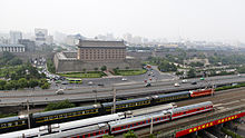 Longhai railway outside the city walls of Xi'an