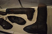 Leather shoes and boots on display in the Vasamuset.