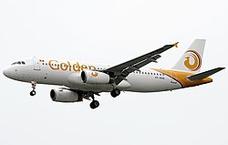 Ehemaliger Airbus A320-200 der Golden Myanmar Airlines