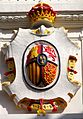 Coat of arms of Spain on back chamfer