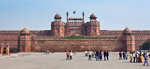 A view of the Red Fort's Lahori Gate in Delhi