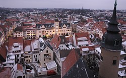 Freiberg with Peter's Church in December 2007